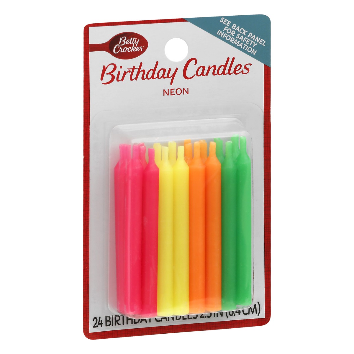 slide 9 of 9, Betty Crocker Neon Party Candles, 24 ct