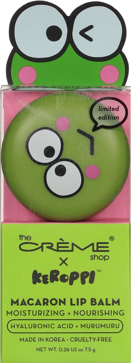 slide 10 of 13, The Crème Shop Keroppi Macaron Lip Balm, Green Apple A Day, 1 oz
