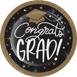 Creative Converting Glowing Grad Lunch Plate, 25 Ct.