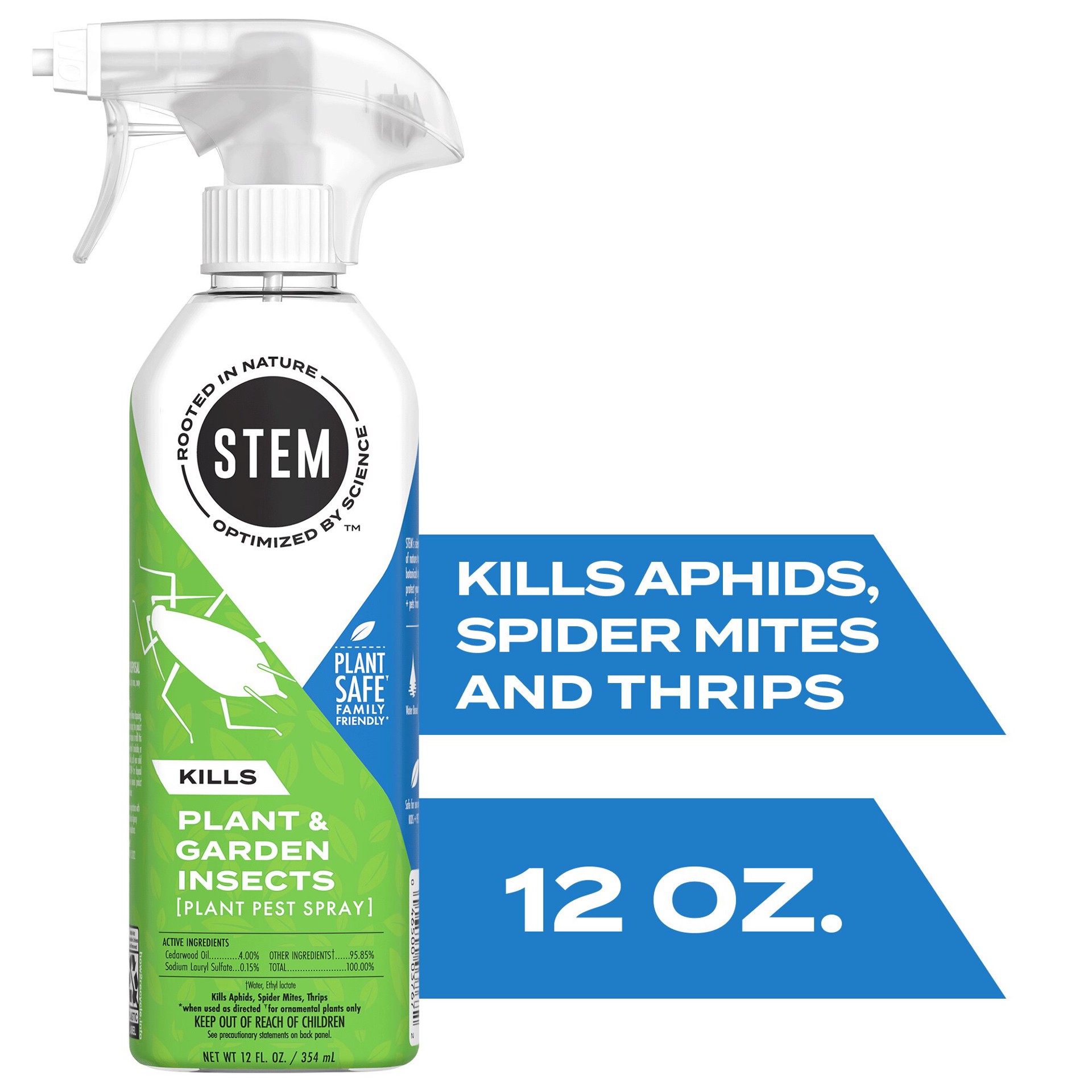 slide 5 of 5, STEM Plant Pest Spray, Kills Plant & Garden Insects: water based, plant-based active ingredient bug spray, botanical insecticide for indoor and outdoor use; 12 oz, 3 pc, 12 oz