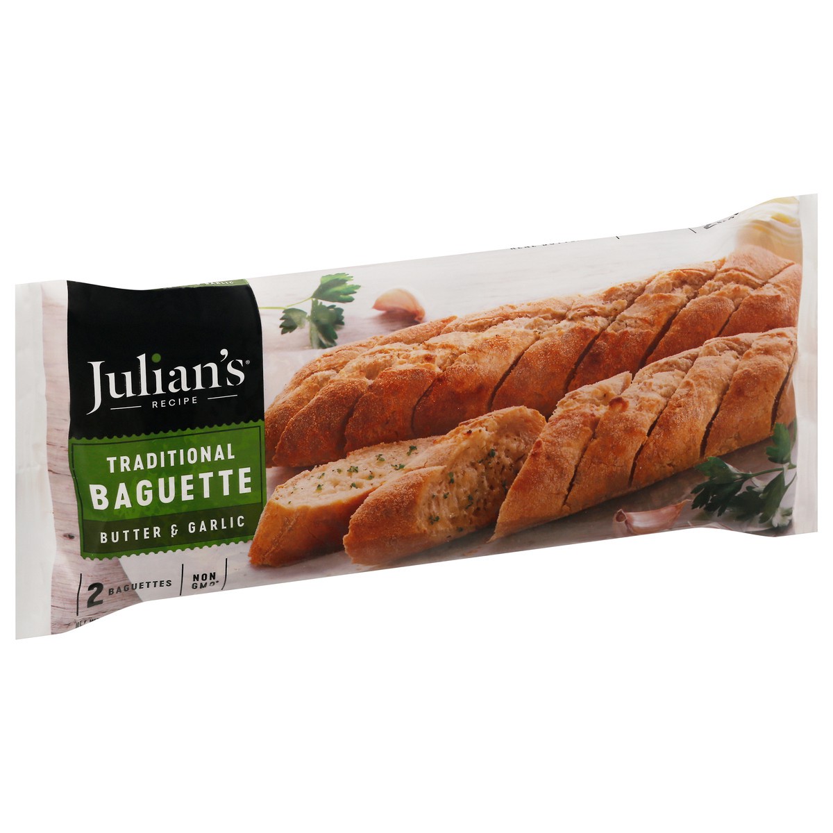 slide 2 of 9, Julian's Recipe Butter & Garlic Traditional Baguette 2 ea, 1 ct