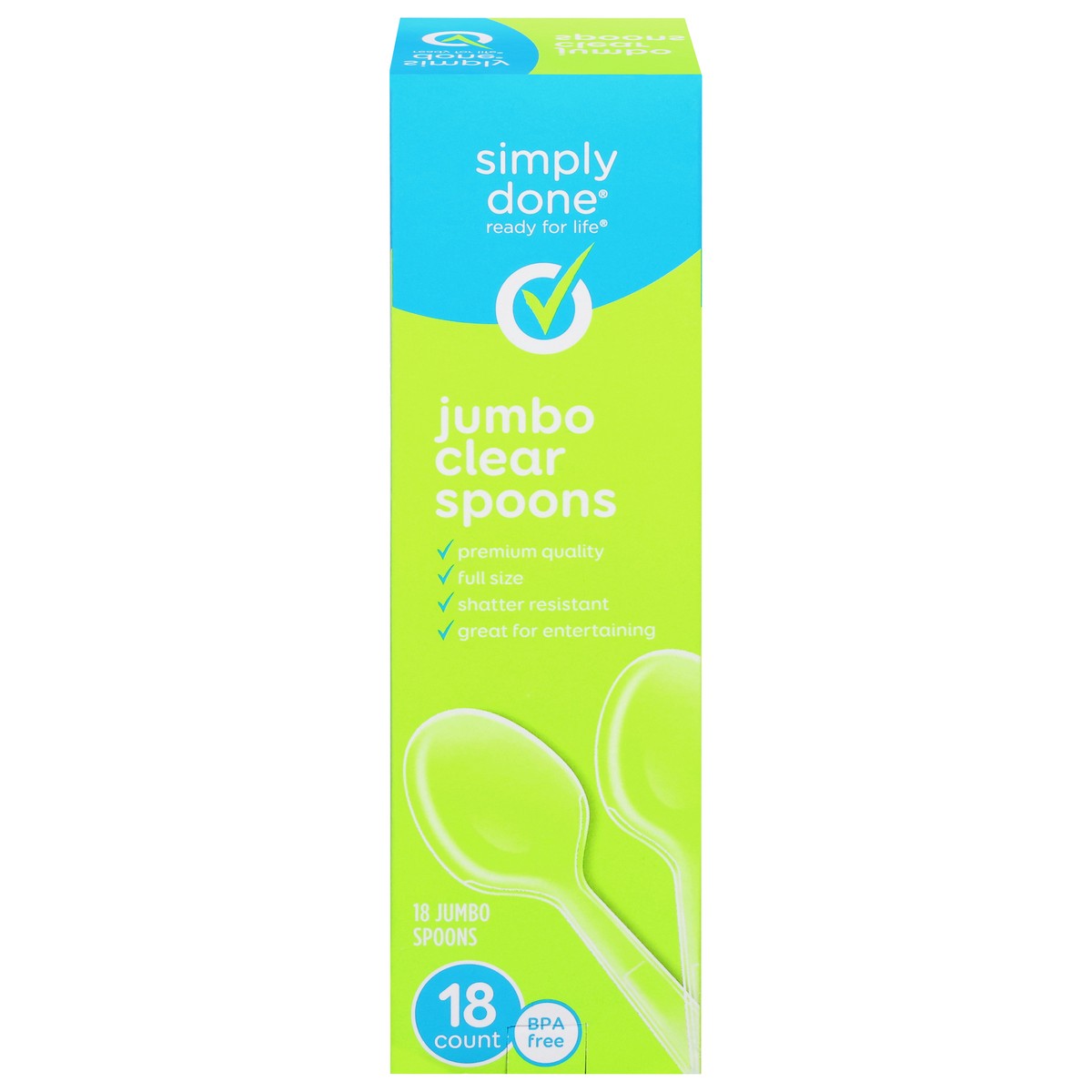 slide 1 of 17, Simply Done Plastic Spoon Cutlery Jumbo Pack, 18 ct