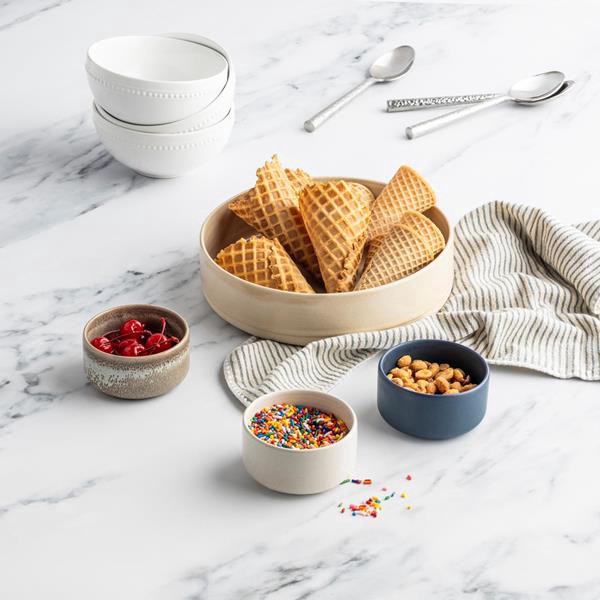 slide 1 of 1, Hy-Vee Seasons Ceramic Tidbit Bowls, Set Of 4, 4 ct