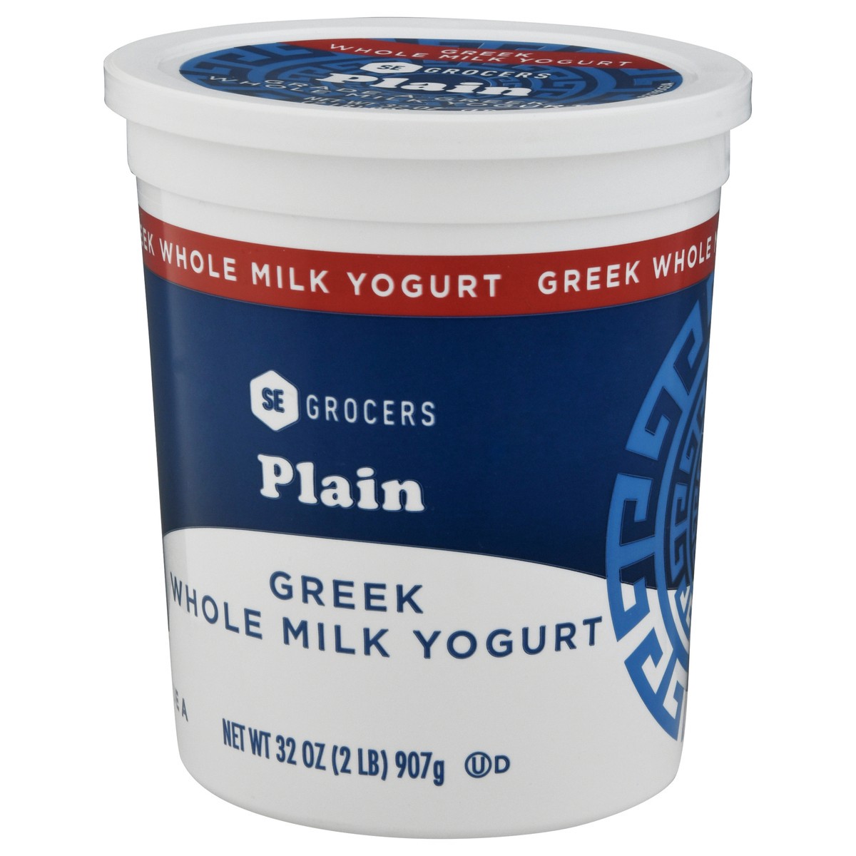 slide 3 of 9, SE Grocers Whole Milk Plain Greek Yogurt, 32 oz