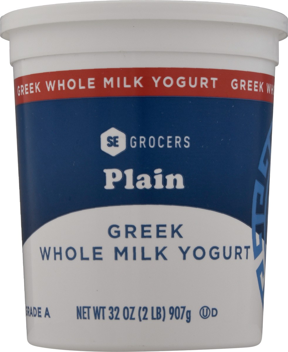 slide 6 of 9, SE Grocers Whole Milk Plain Greek Yogurt, 32 oz