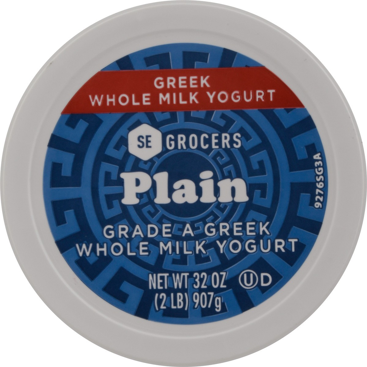 slide 9 of 9, SE Grocers Whole Milk Plain Greek Yogurt, 32 oz