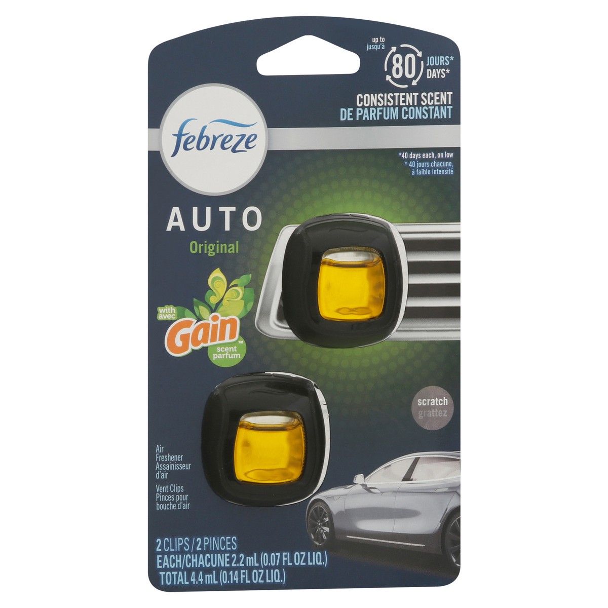 slide 5 of 9, Febreze Auto Gain Original Car Freshener, 2 ct