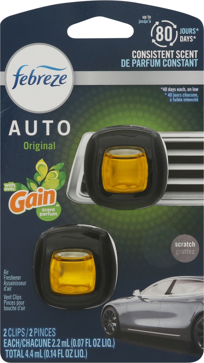 slide 4 of 9, Febreze Auto Gain Original Car Freshener, 2 ct