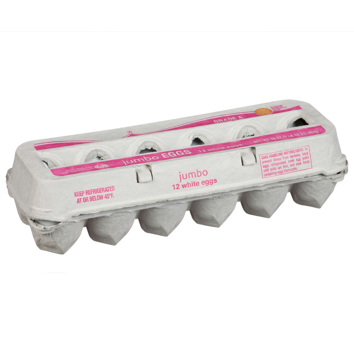 slide 6 of 9, Food Club White Jumbo Eggs 12 Each, 12 ct