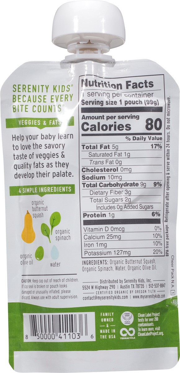 slide 6 of 9, Serenity Kids Organic Squash Baby Food - 3.5 oz, 3.5 oz