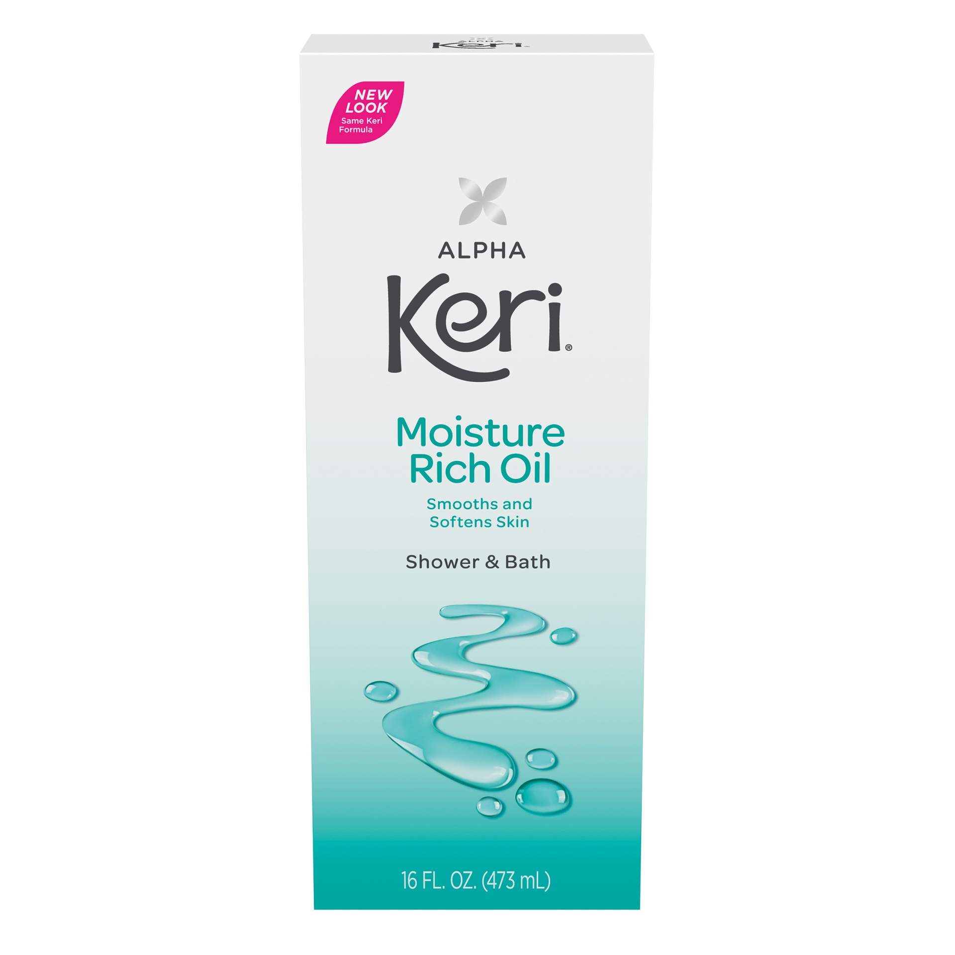 slide 1 of 4, Keri Alpha Moisture Rich Oil Shower & Bath, 16 oz