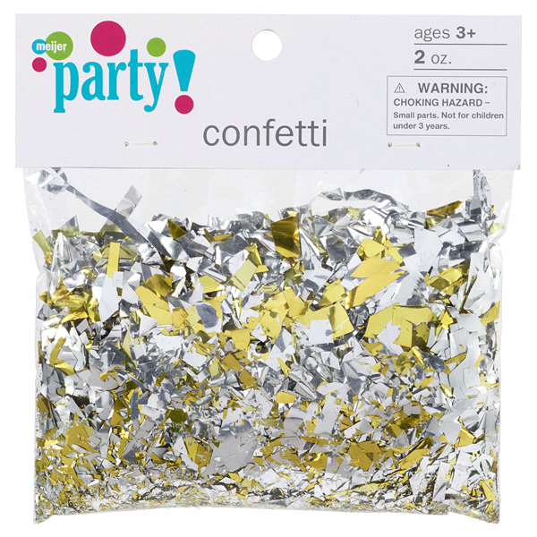 slide 1 of 1, Meijer Party Confetti, Silver and Gold, 2 oz