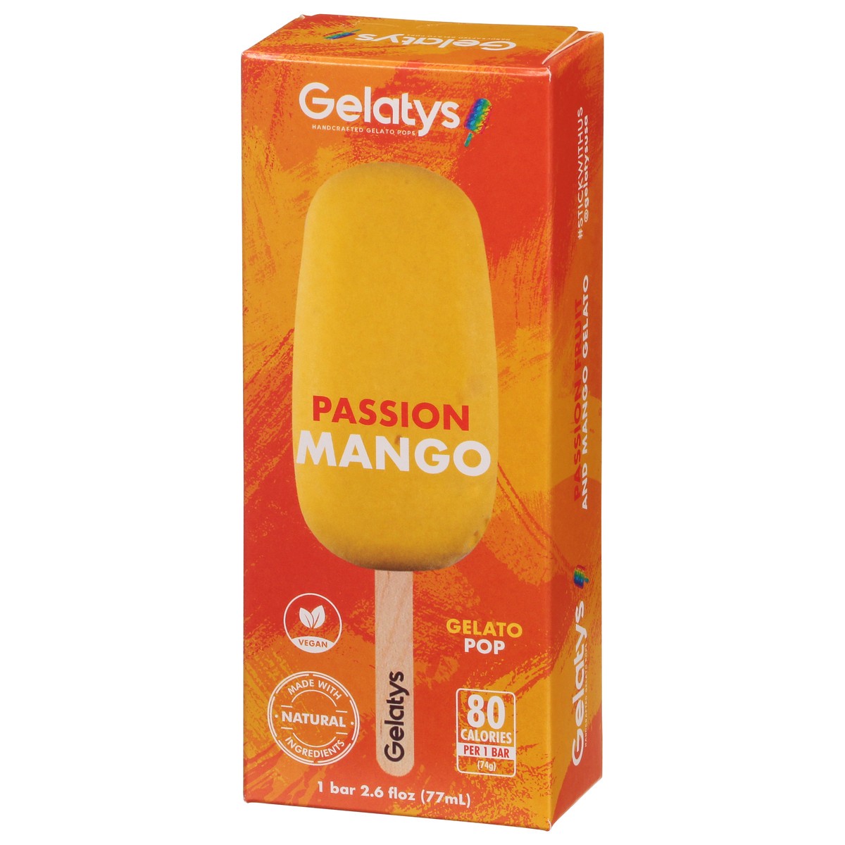slide 3 of 9, Gelatys Gelaty's Ice Pop - Passion Mango, 2.06 oz