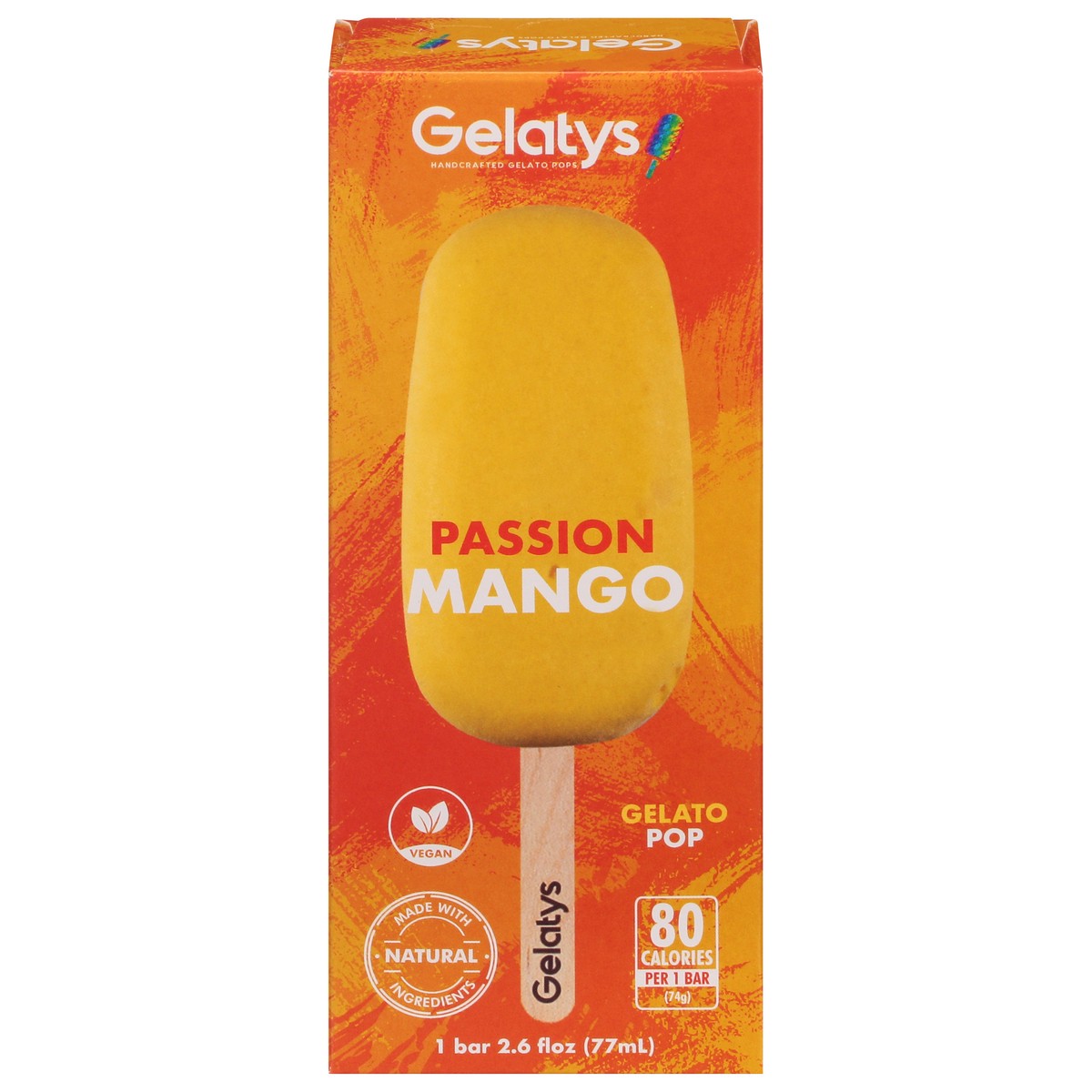slide 1 of 9, Gelatys Gelaty's Ice Pop - Passion Mango, 2.06 oz