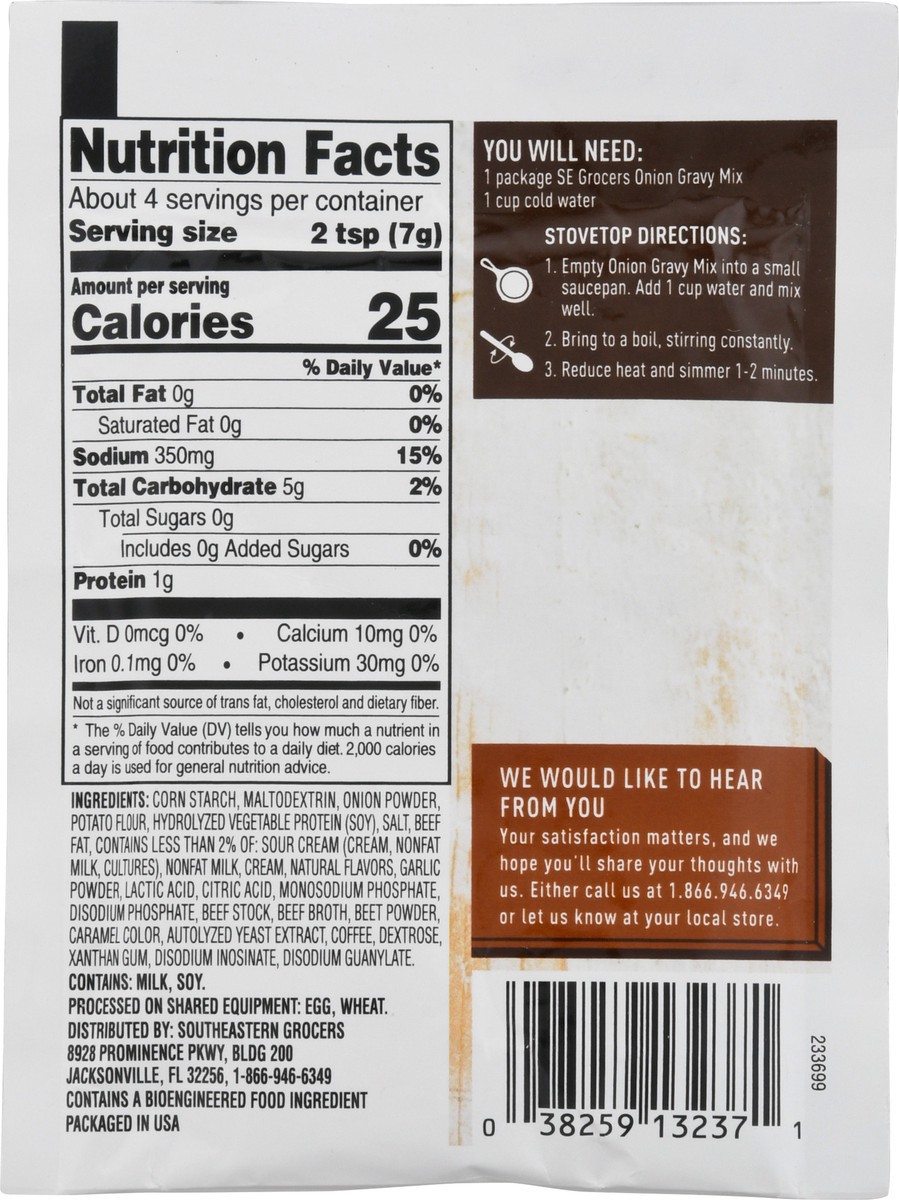 slide 5 of 14, SE Grocers Onion Gravy Mix, 1 oz