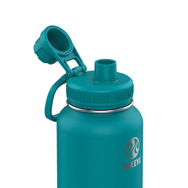 slide 2 of 2, Takeya Actives Spout Reusable Water Bottle, 32 Oz, Mystic Blue, 1 ct