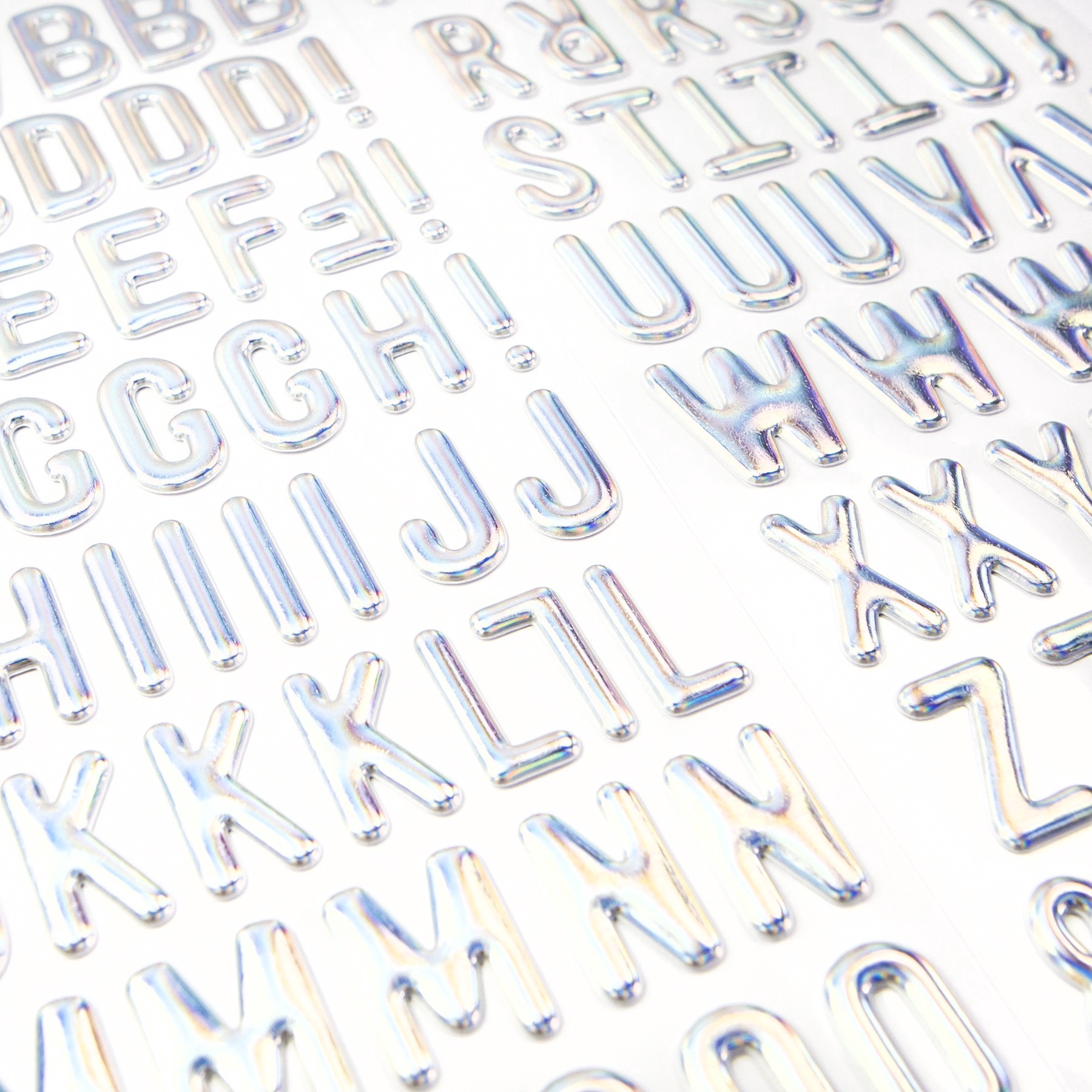 slide 3 of 4, Iridescent Pastel Puffy Alphabet Stickers By Recollections, 4.375 in x 9.5 in