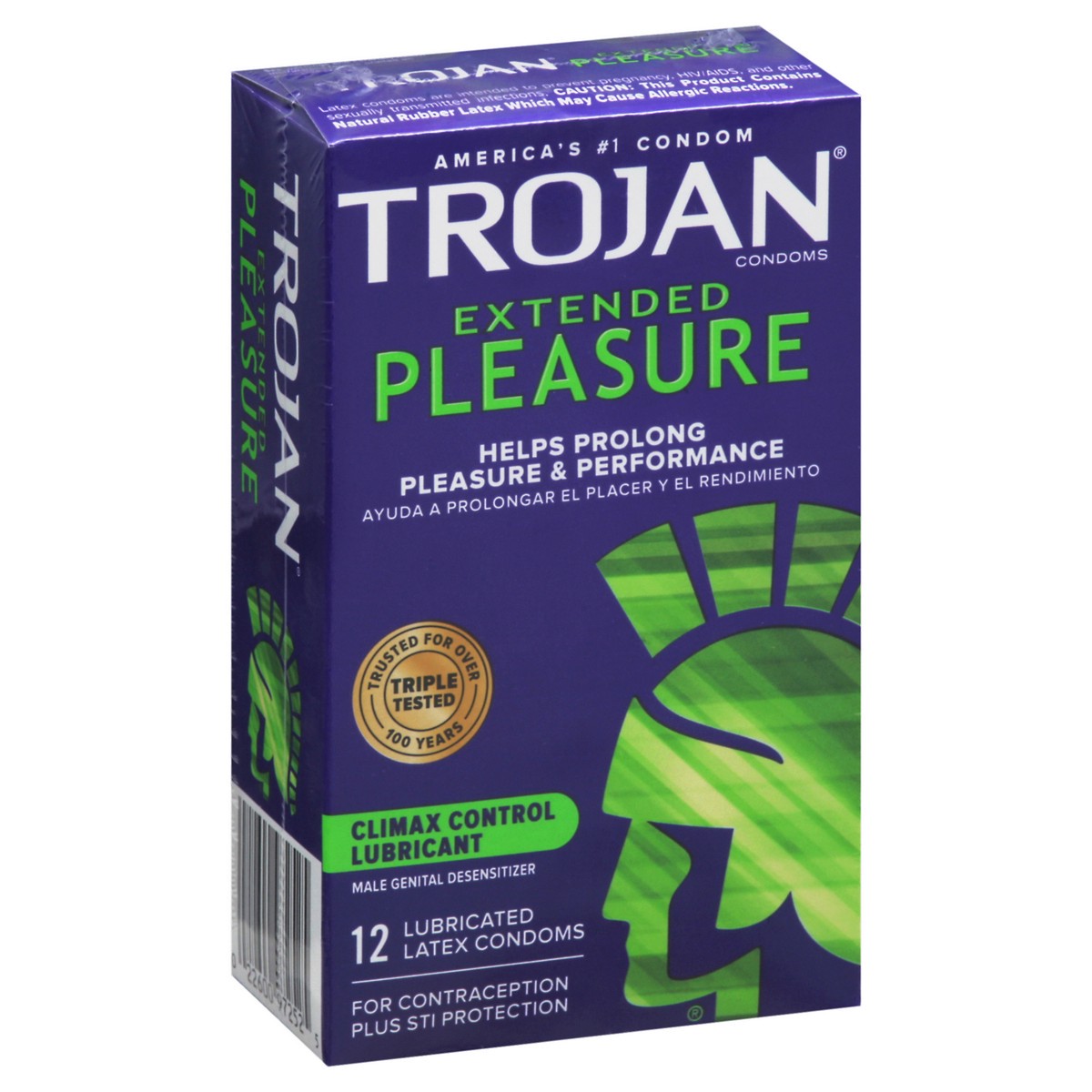 slide 3 of 9, Trojan Extended Pleasure Lubricated Latex Condoms 12 ea, 12 ct