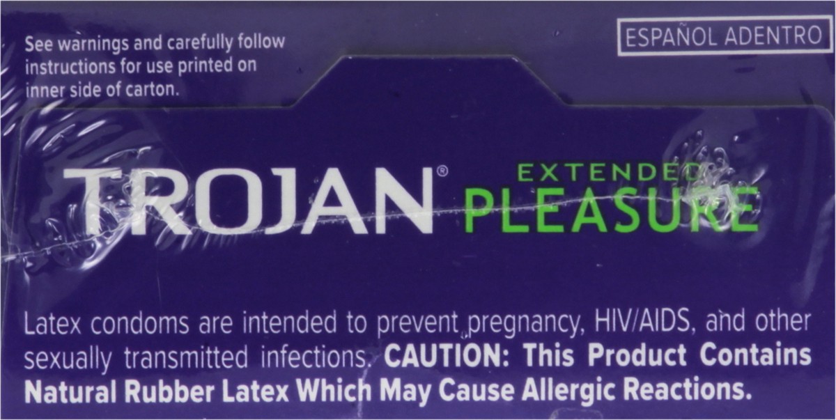 slide 8 of 9, Trojan Extended Pleasure Lubricated Latex Condoms 12 ea, 12 ct