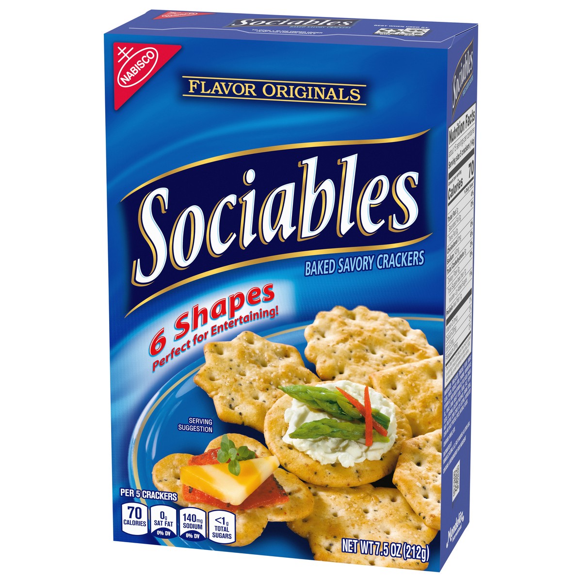 slide 3 of 9, Flavor Originals Sociables Baked Savory Crackers, 7.5 oz, 7.5 oz