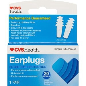 slide 1 of 1, CVS Health Ear Plugs, 1 Pair, 1 ct