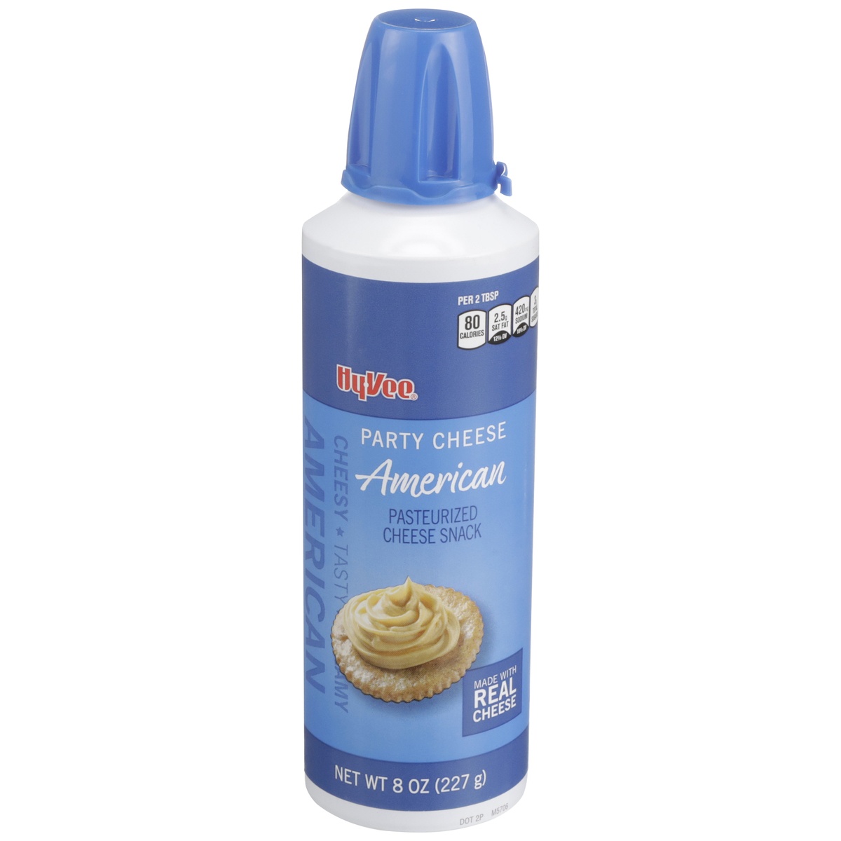 slide 1 of 1, Hy-vee American Pasteurized Party Cheese Snack, 8 oz