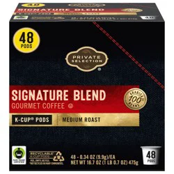 Private Selection Fair Trade Signature Blend Medium Roast Coffee K-Cup Pods- 48 ct