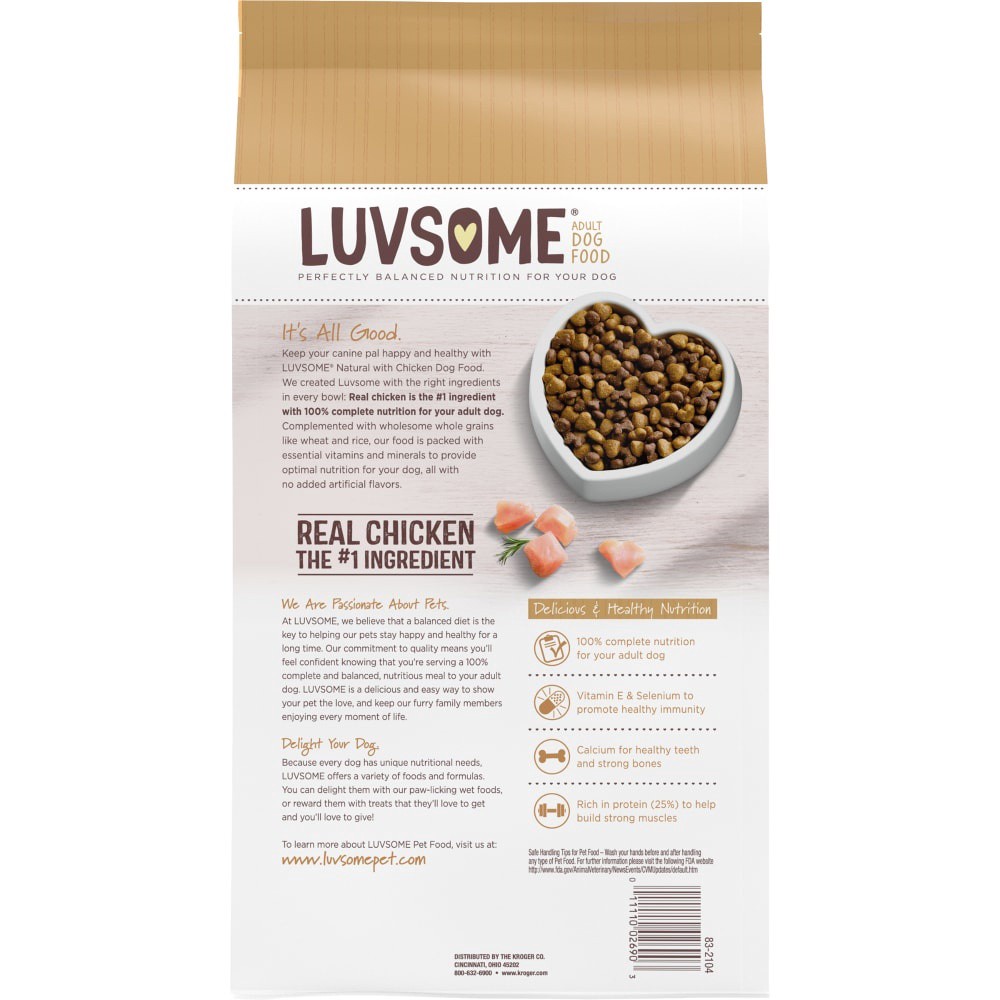 slide 3 of 6, Luvsome Natural Real Chicken Adult Dog Food, 3.5 lb