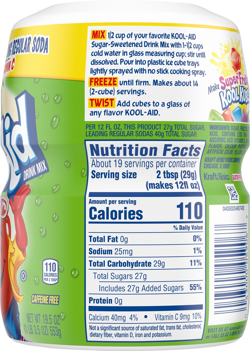 slide 12 of 13, Kool-Aid Green Apple Drink Mix - 19.5 oz, 19.5 oz