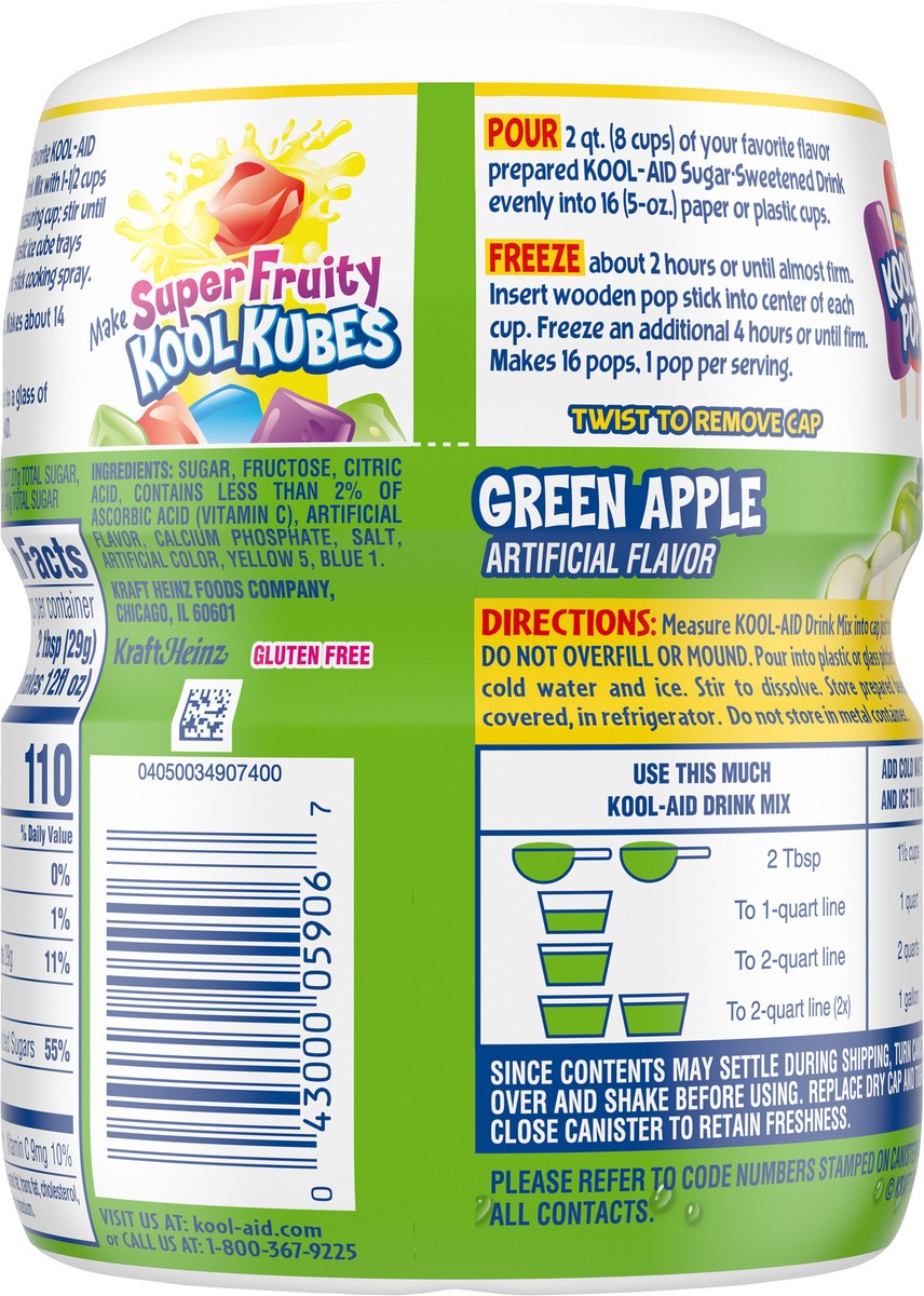 slide 6 of 13, Kool-Aid Green Apple Drink Mix - 19.5 oz, 19.5 oz