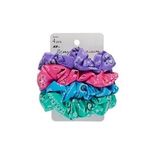 slide 1 of 1, Morgan Simianer Xo scünci Bandana Print Scrunchies, 4Ct, 4 ct