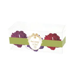 Vanderpump Home Set of Three Flower Candles with Dish - Royal Garden, 4 pc set