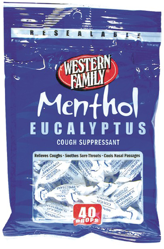 slide 1 of 1, Western Family Menthol Cough Drops Originl, 40 ct
