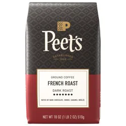 Peet's Coffee, French Roast Dark Roast Ground Coffee - 18oz Bag