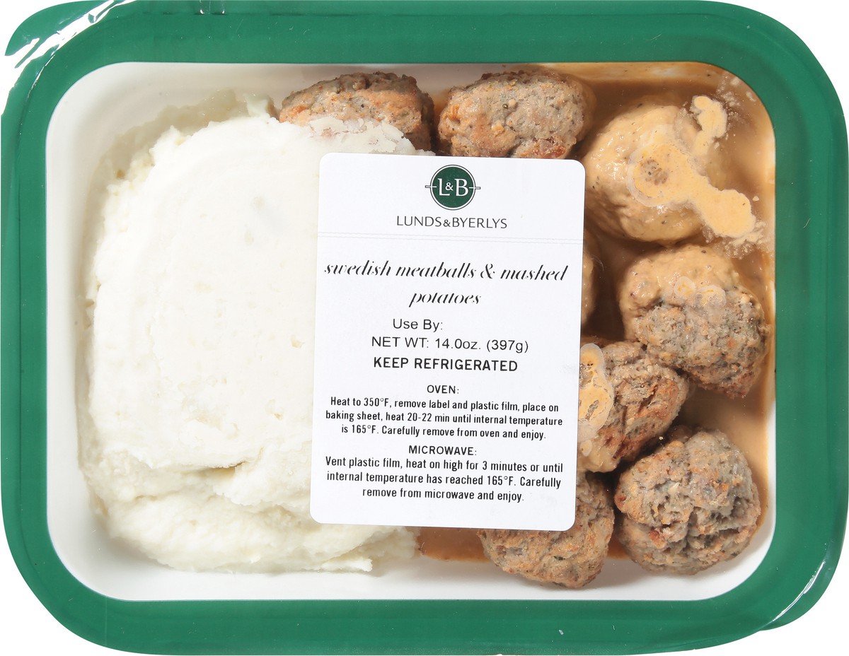 slide 7 of 9,  Swedish Meatballs & Mashed Potatoes 14.0 oz, 14 oz