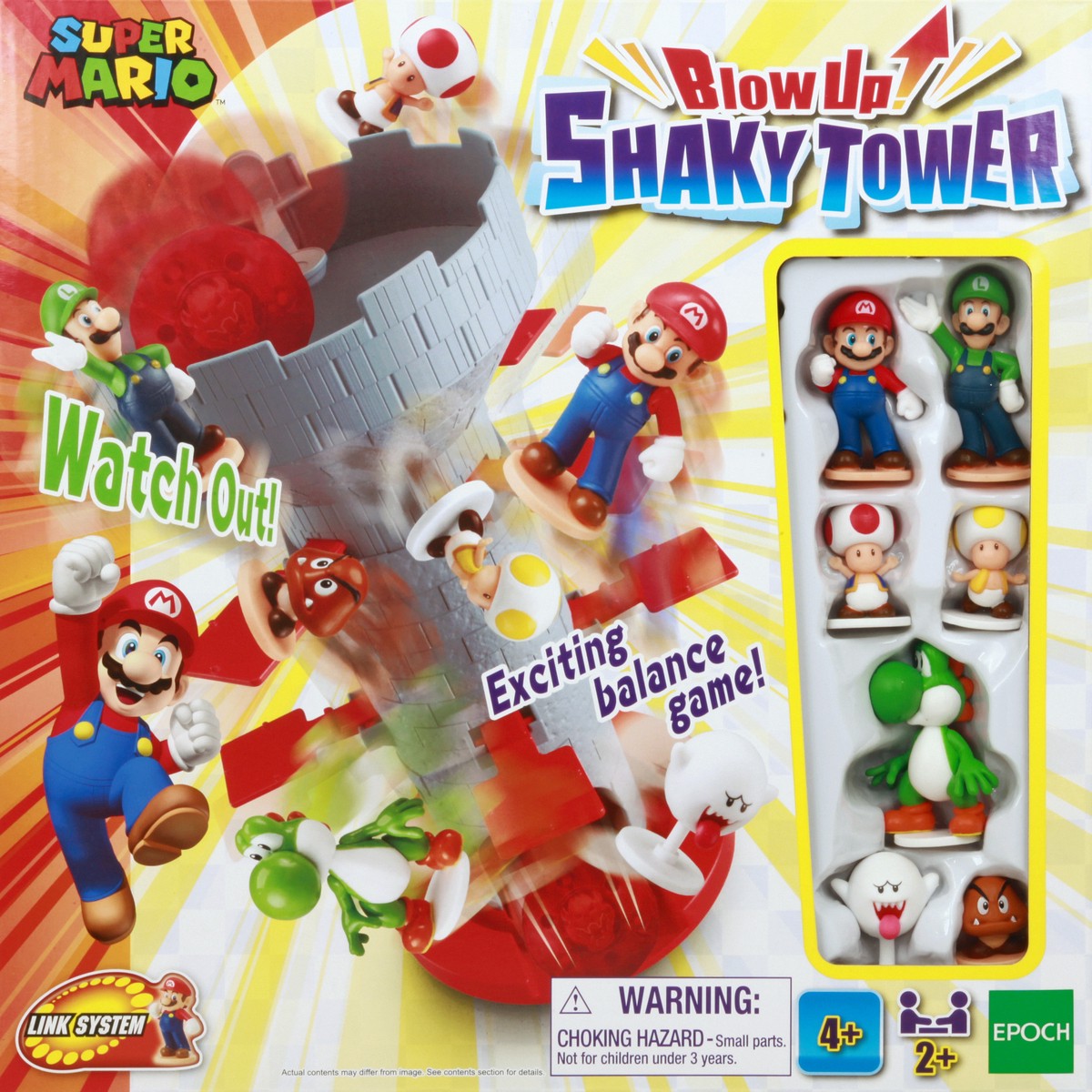 slide 1 of 11, Epoch Super Mario Blow Up Shaky Tower Balance Game 1 ea, 1 ct