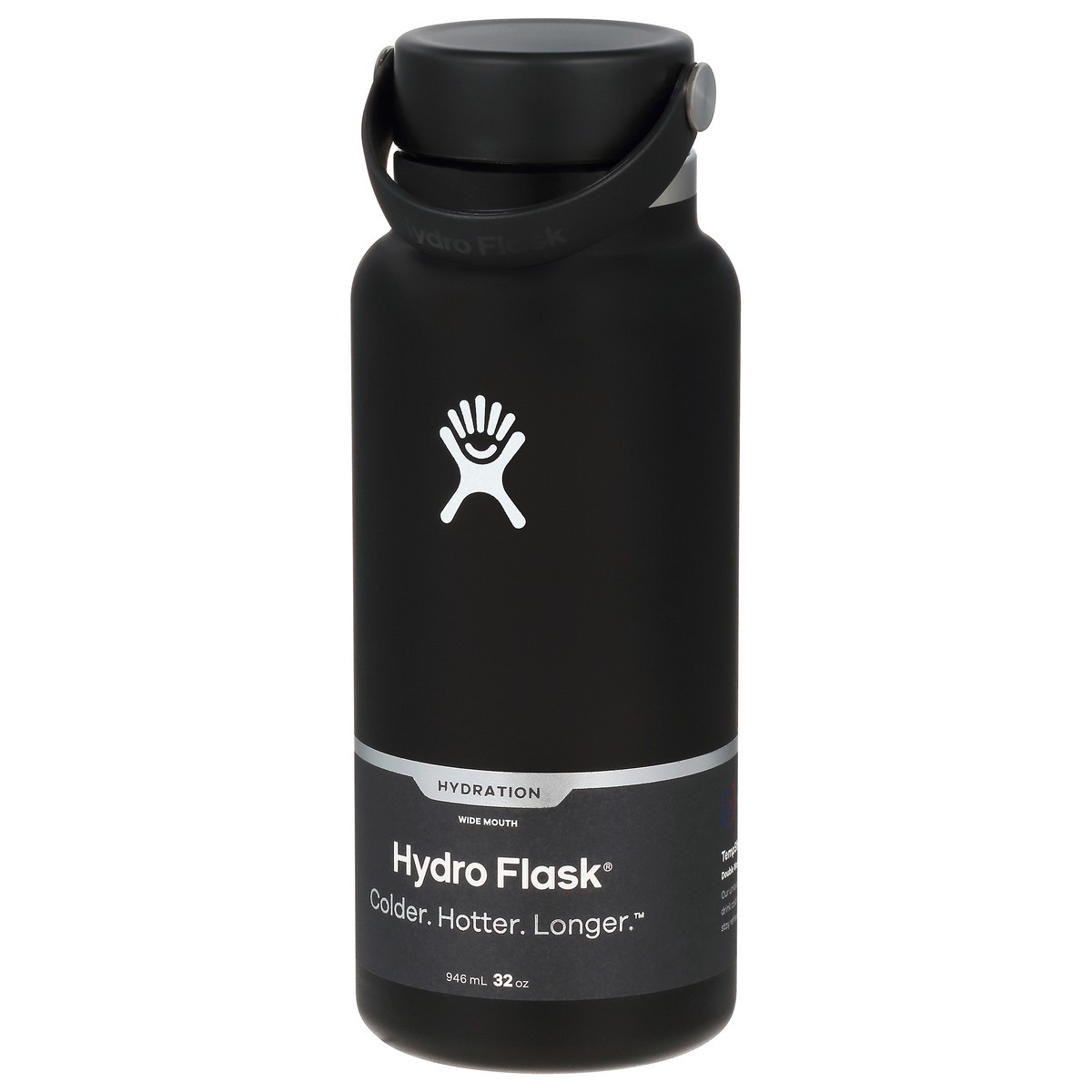 slide 7 of 9, Hydro Flask Black Wide Mouth Stainless Steel Water Bottle, 1 ct