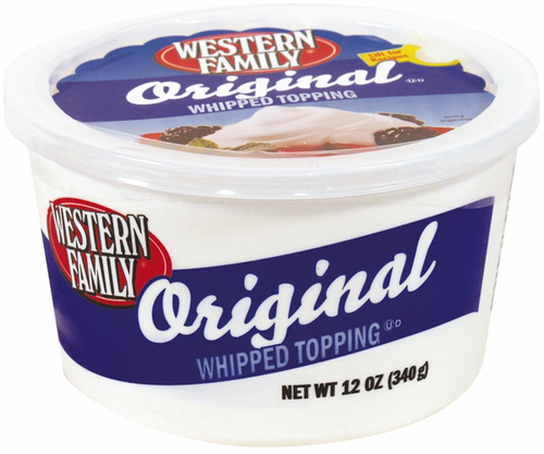 slide 1 of 1, Western Family Original Whipped Topping, 12 oz