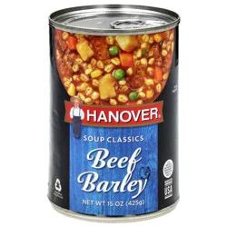 Hanover Soup Classics Beef Barley Soup 15 oz