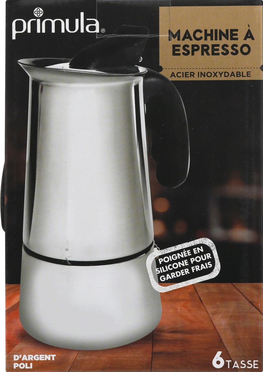 slide 10 of 11, Primula 6 Cup Polished Silver Stainless Steel Espresso Maker 1 ea, 1 ct