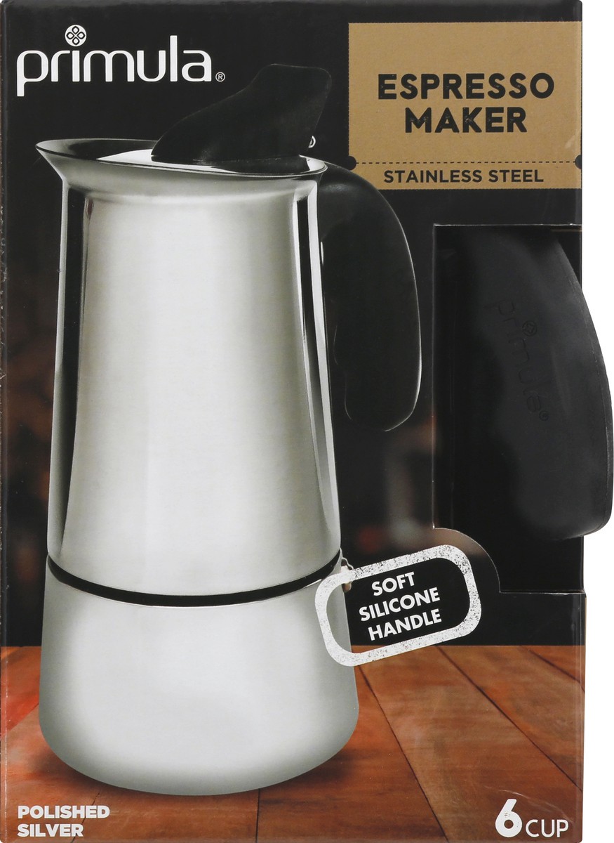 slide 8 of 11, Primula 6 Cup Polished Silver Stainless Steel Espresso Maker 1 ea, 1 ct