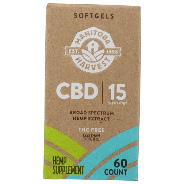 slide 1 of 1, Manitoba Harvest Broad Spectrum Hemp Extract, 60 ct