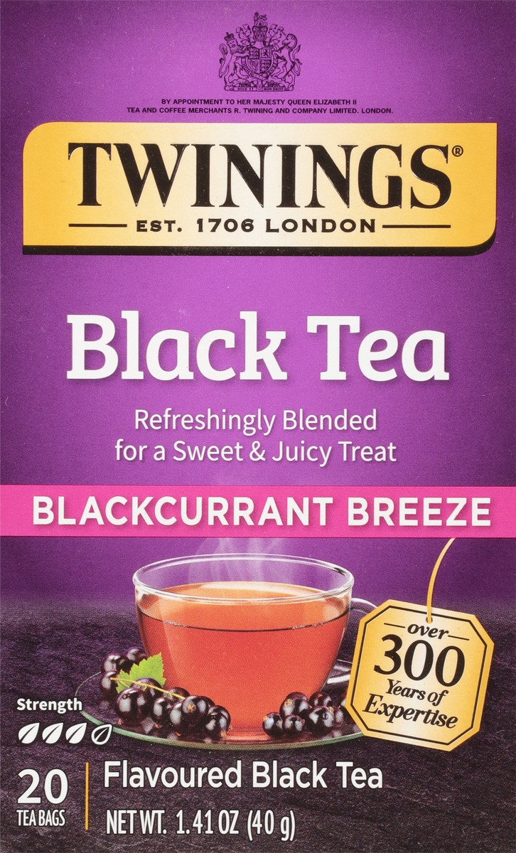 slide 2 of 14, Twinings Blackcurrant Breeze Flavoured Black Tea 20 Tea Bags, 20 ct