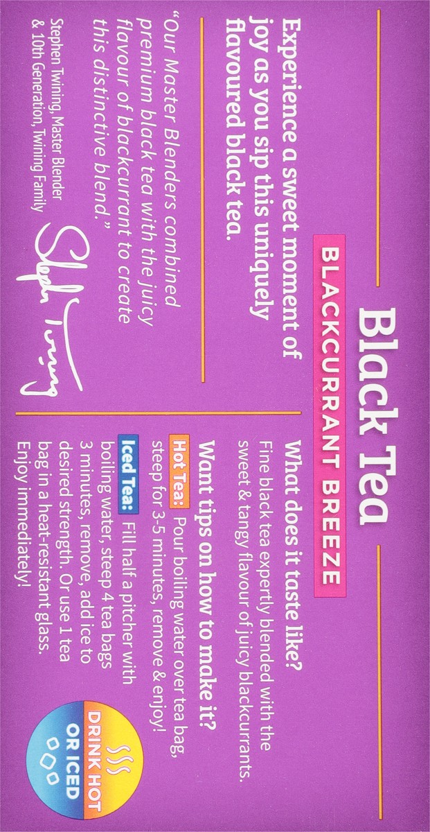 slide 8 of 14, Twinings Blackcurrant Breeze Flavoured Black Tea 20 Tea Bags, 20 ct