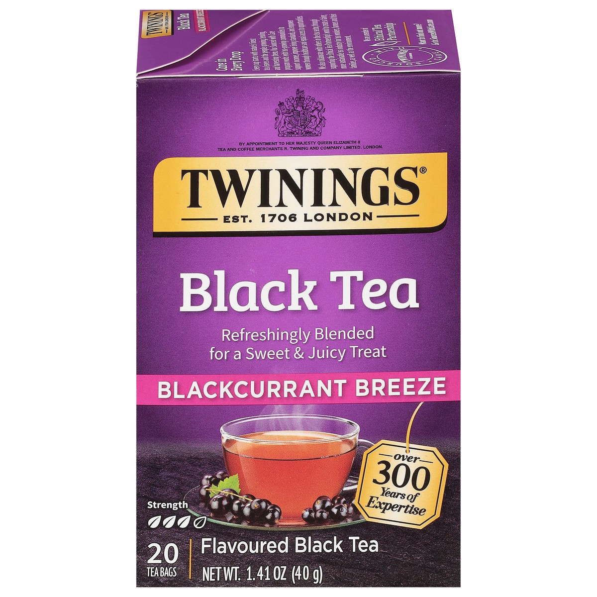 slide 1 of 14, Twinings Blackcurrant Breeze Flavoured Black Tea 20 Tea Bags, 20 ct