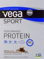 slide 1 of 1, Vega Sport Mocha Performance Protein Powder, 18 oz