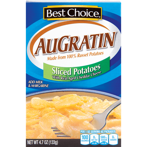 slide 1 of 1, Best Choice Au Gratin Sliced Potatoes, 4.7 oz