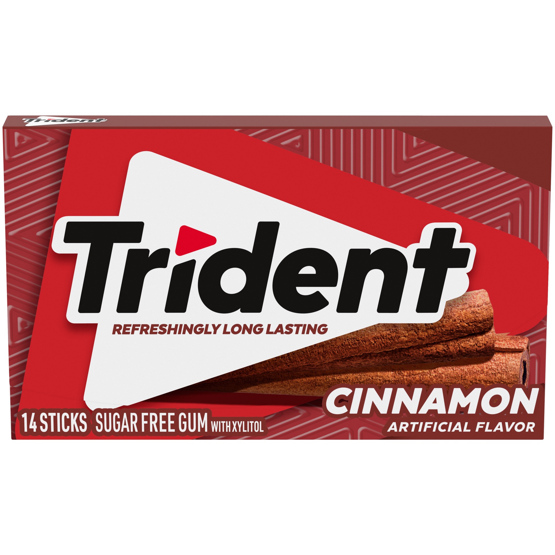 slide 1 of 9, Trident Cinnamon Sugar Free Gum, 14 Piece Pack, 0.94 oz