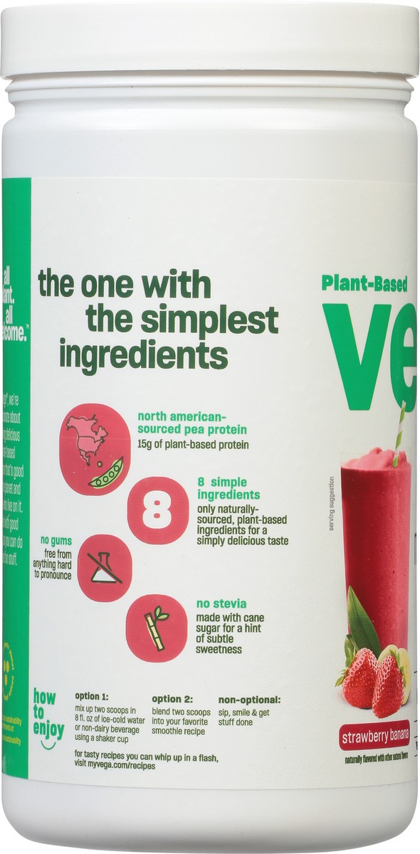 slide 7 of 9, Vega Made Simple Protein Plant-Based Strawberry Banana Drink Mix 9.3 oz, 9.3 oz