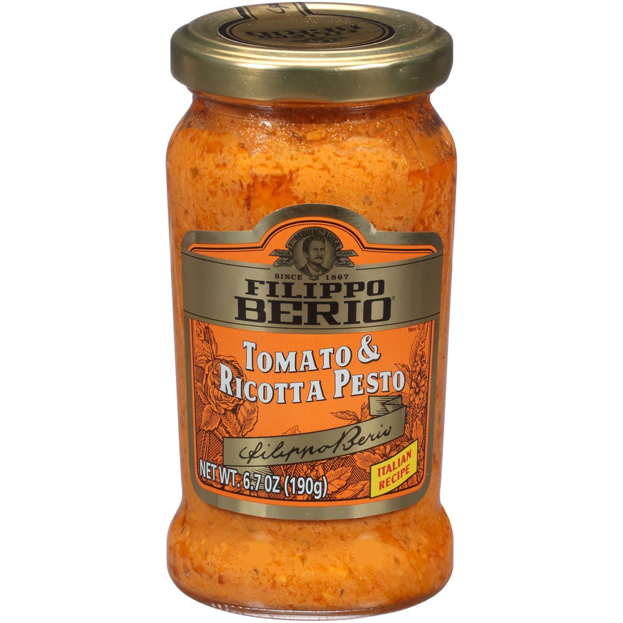 slide 1 of 6, Filippo Berio Italian Recipe Tomato & Ricotta Pesto 6.7 oz, 6.7 oz